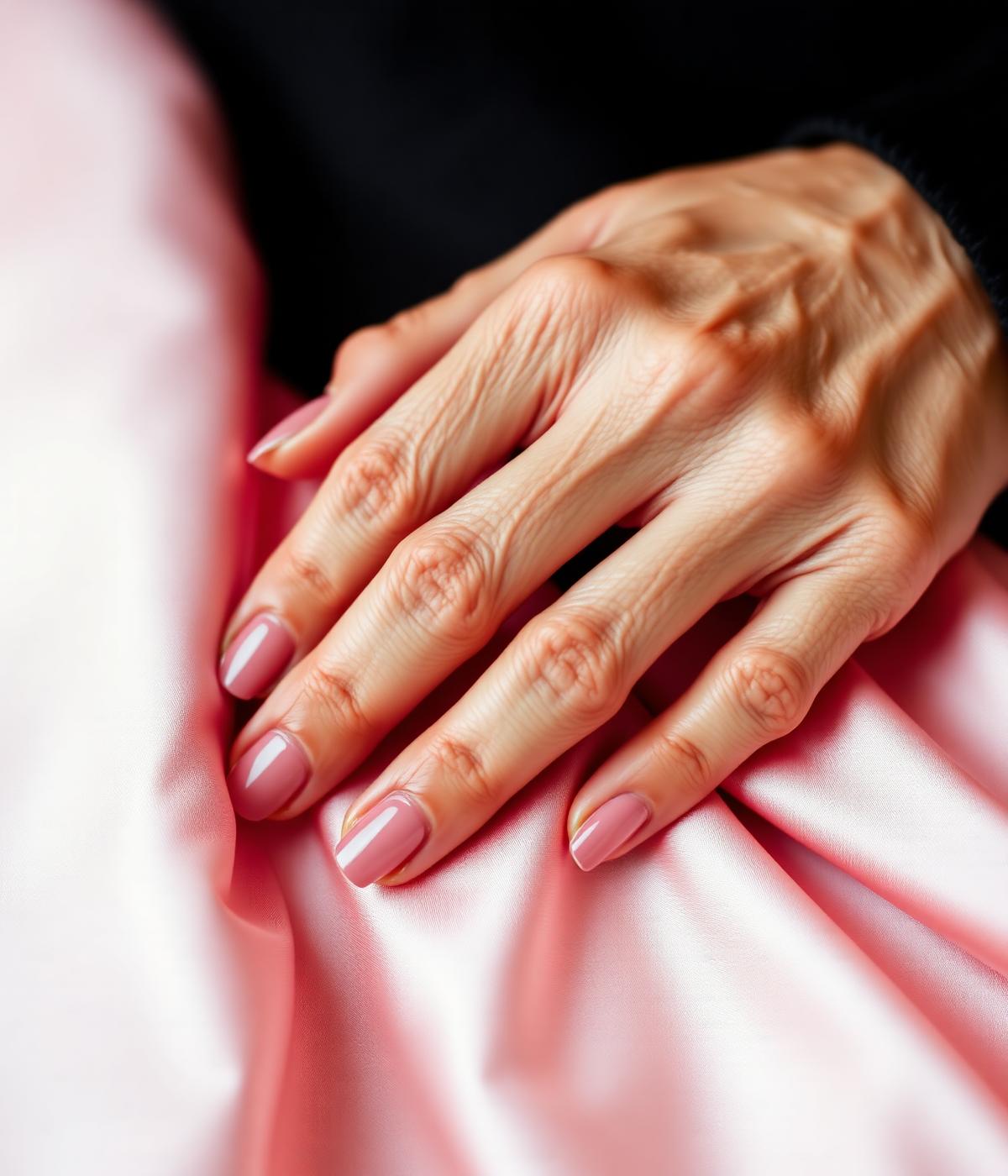 Softly manicured hands